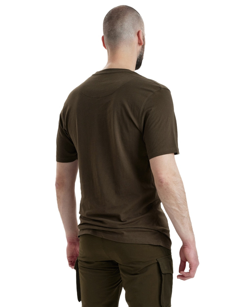 Green Brown Leaf coloured Deerhunter T-Shirts 2-Pack on white background