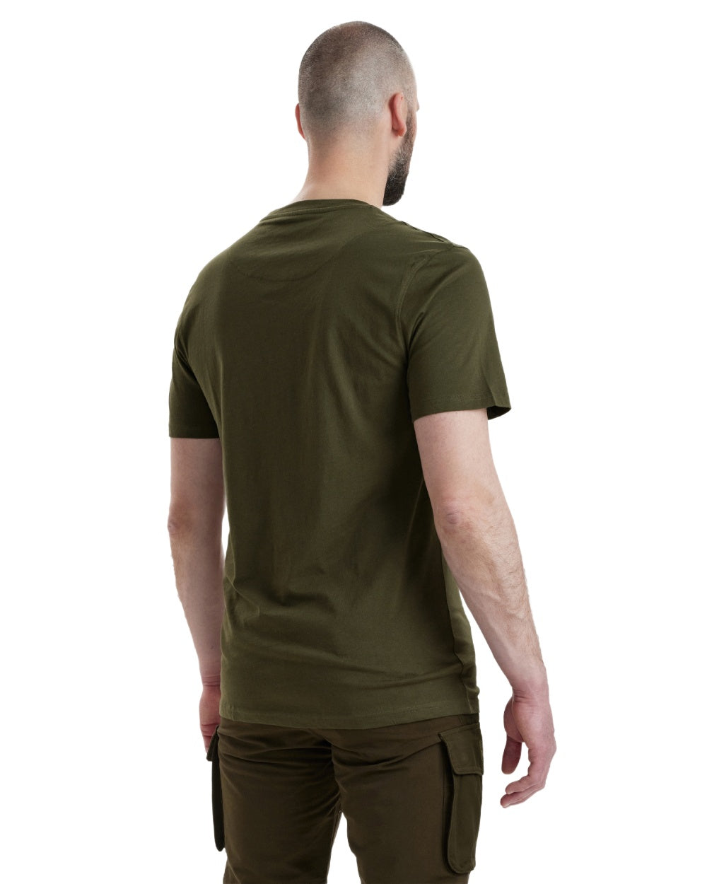 Green Brown Leaf coloured Deerhunter T-Shirts 2-Pack on white background