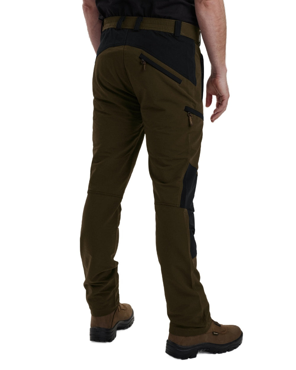 Black Fallen Leaf coloured Deerhunter Strike Full Stretch Trousers on white background