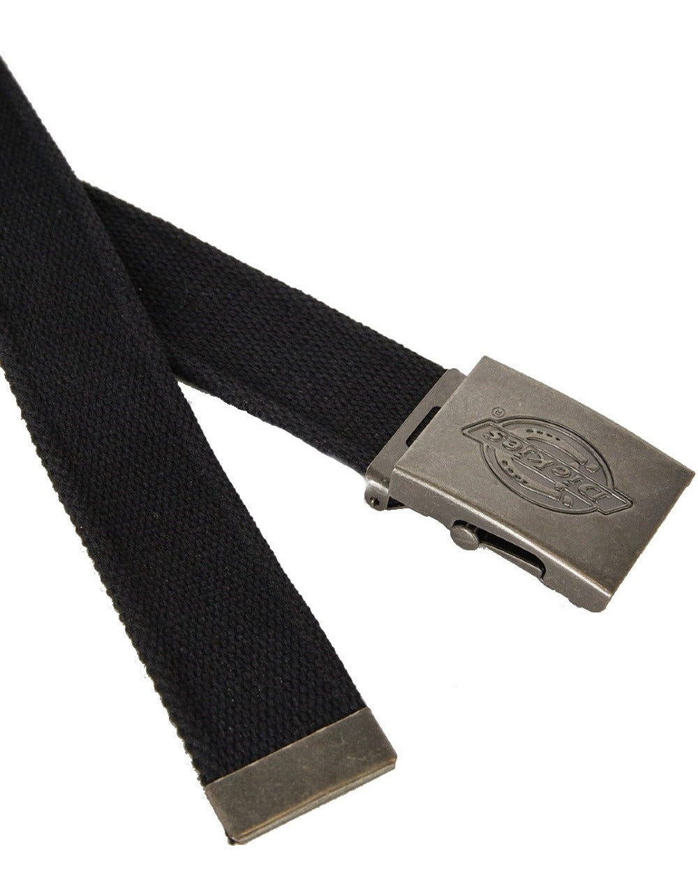 Black coloured Dickies Canvas Belt on white background