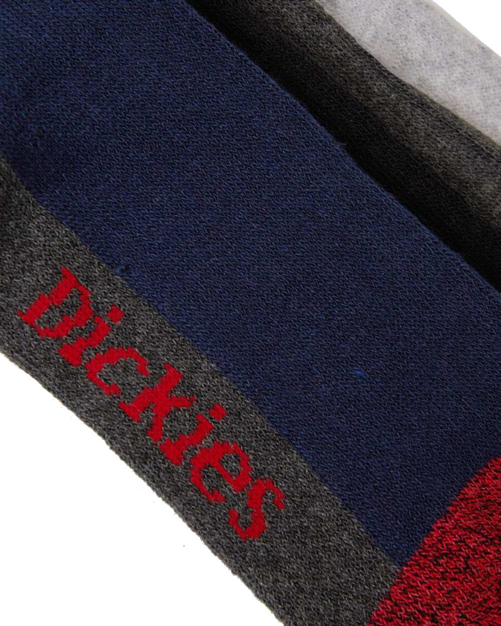 Assorted coloured Dickies Cushion Crew Sock on white background