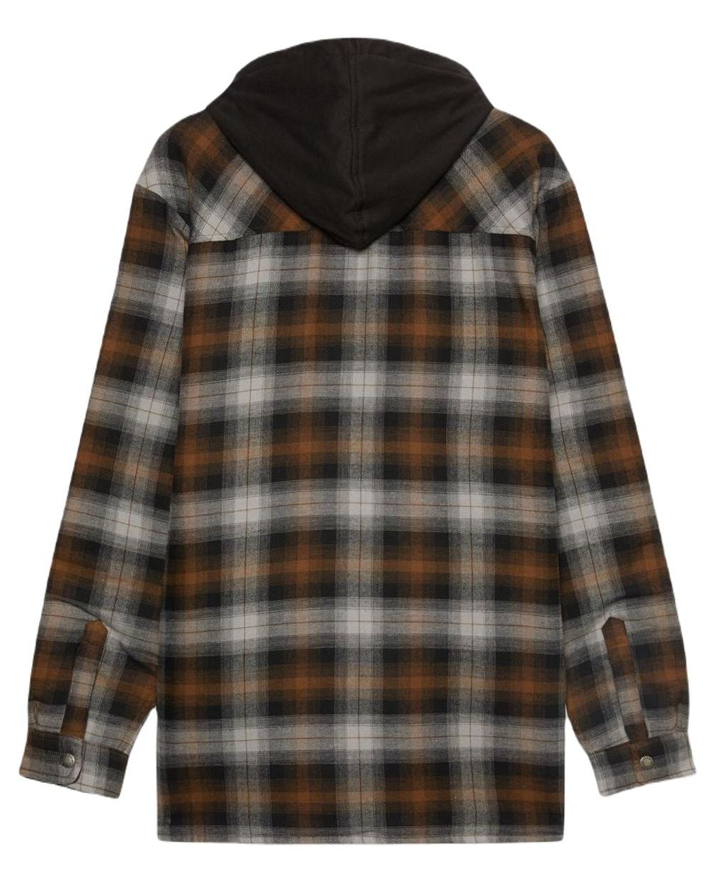 Black Timber Dickies Fleece Hood Flannel Shirt Jacket on white background