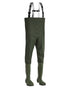 Olive Coloured Elka Childrens Waders on white background