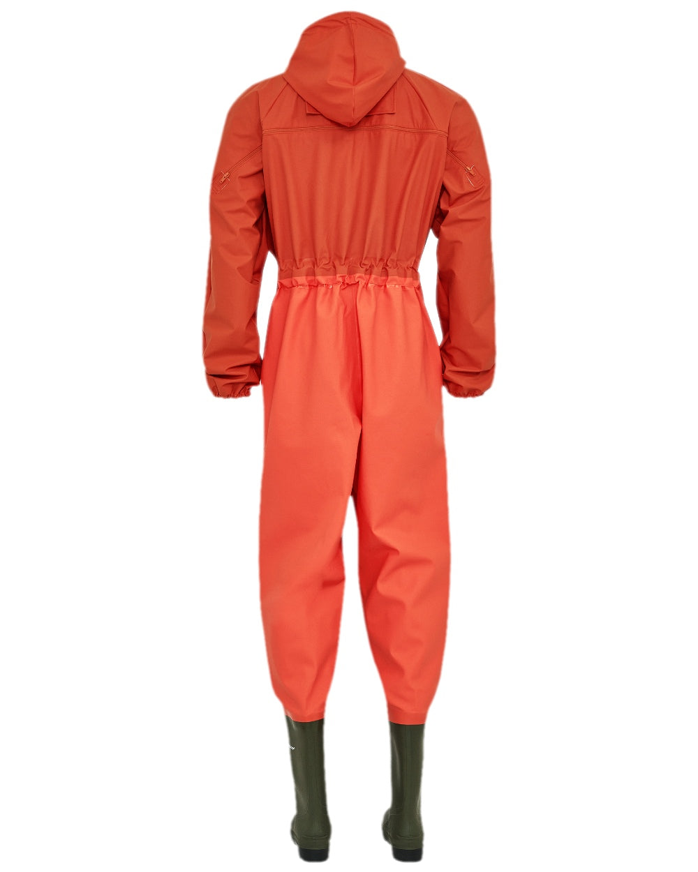 Orange Coloured Elka Mens Coveralls With Boots on white background