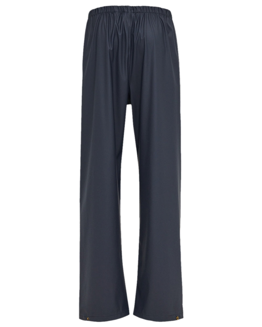 Navy Coloured Elka Mens Dry Zone PU Rain Trousers on white background