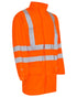 Fluorescent Orange Coloured Elka Mens Dry Zone Visible Jacket Extra Length on white background