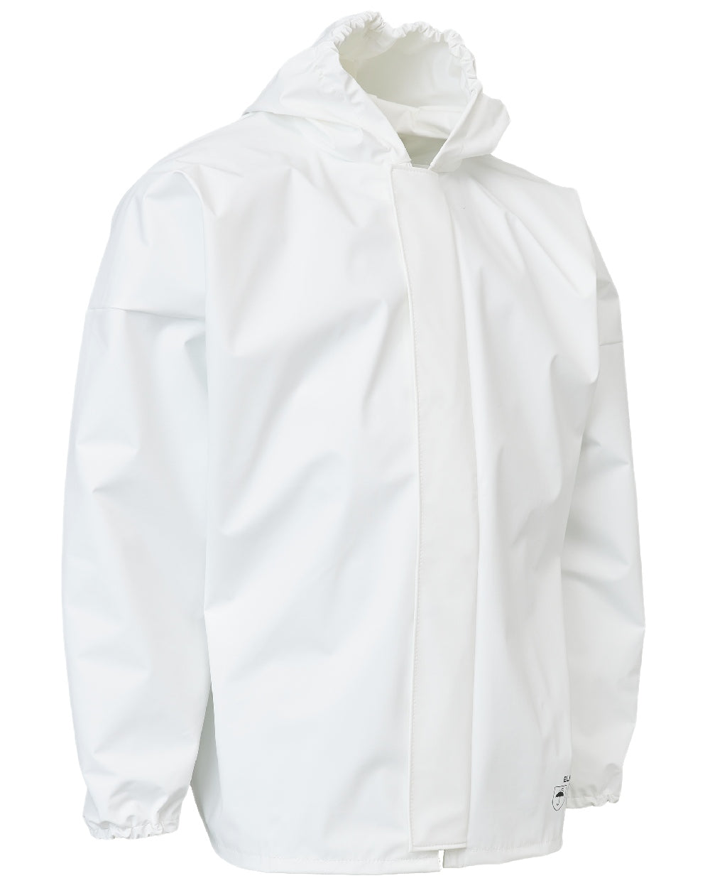 White Coloured Elka Mens Pro Waterproof Jacket on white background