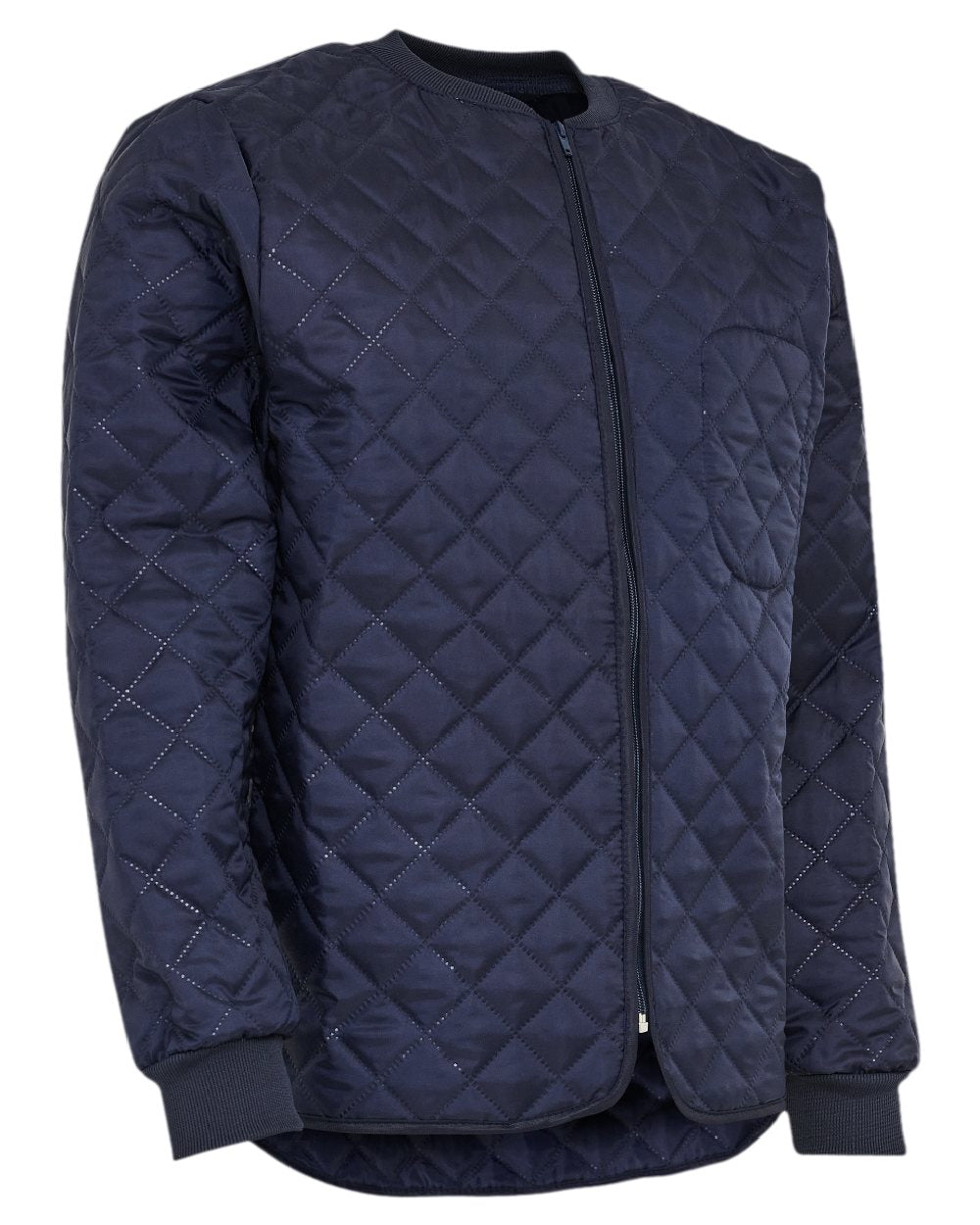 Navy Coloured Elka Mens Thermal Jacket on white background