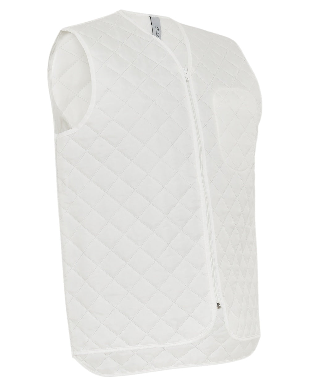 White Coloured Elka Mens Thermal Vest on white background