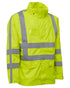 Fluorescent Yellow Coloured Elka Mens Visible Xtreme Rain Jacket on white background