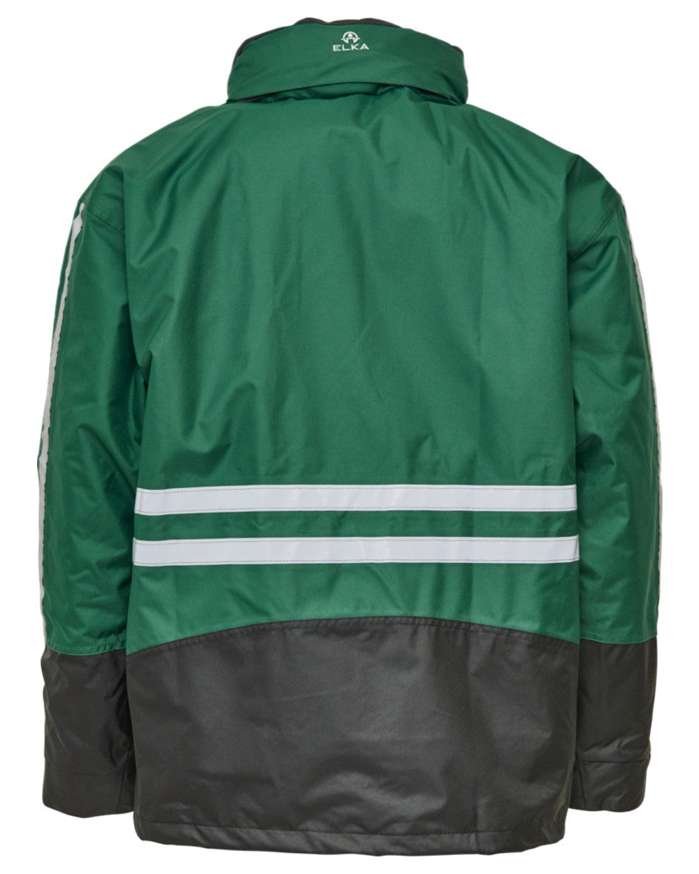 Green Black Coloured Elka Mens Working Xtreme 2-In-1 Jacket on white background