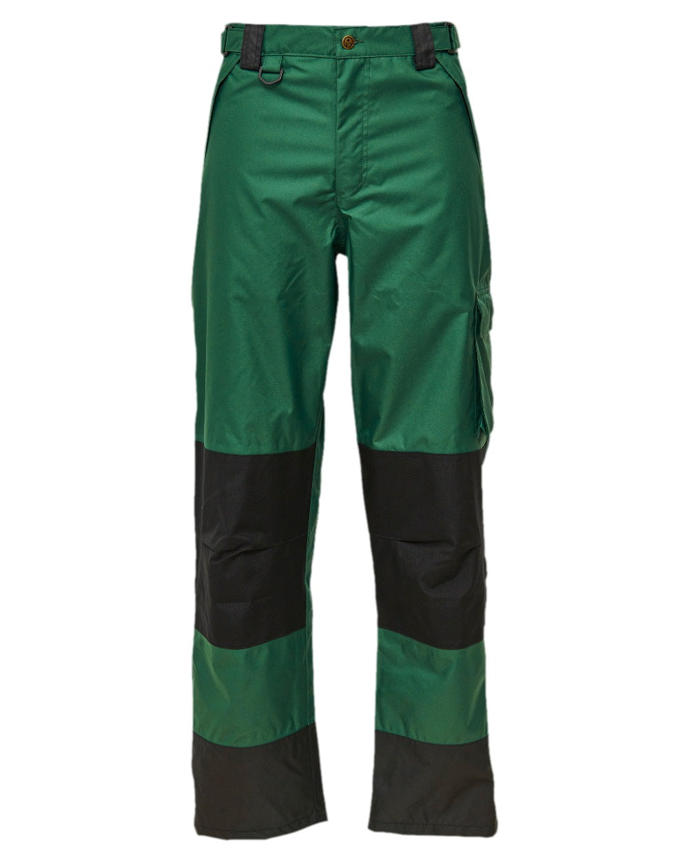 Green Black Coloured Elka Mens Working Xtreme Oxford Trousers on white background