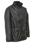 Black Coloured Elka Mens Working Xtreme Waterproof Rain Jacket on white background