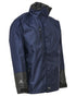 Navy Black Coloured Elka Mens Working Xtreme Rain Jacket With A 2-Way Zipper on white background