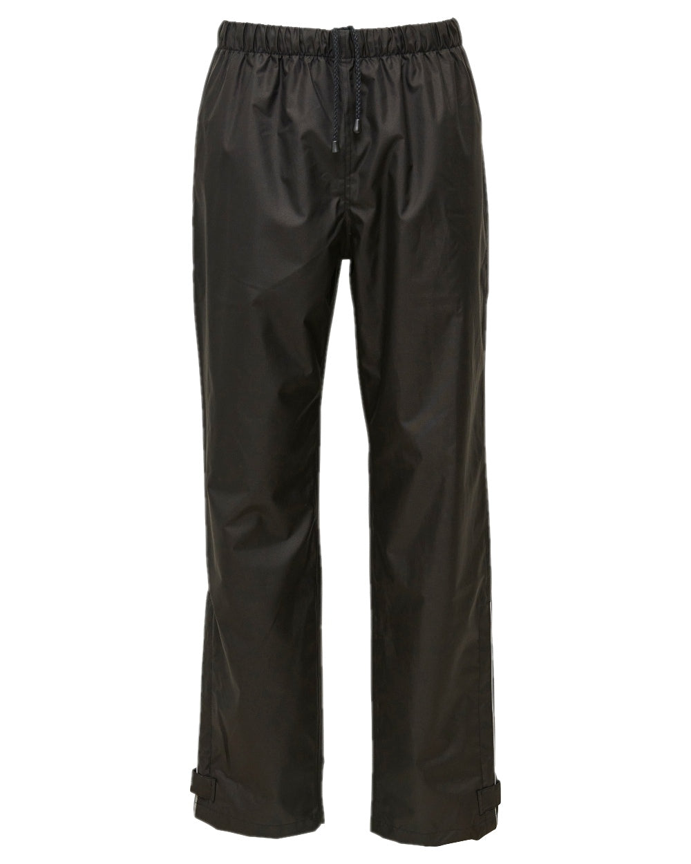 Black Coloured Elka Mens Working Xtreme Rain Trousers on white background