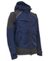 Navy Black Coloured Elka Mens Working Xtreme Softshell Jacket With Detachable Sleeves on white background