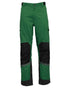 Green Black Coloured Elka Mens Working Xtreme Stretch Waist Trousers on white background