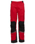 Red Black Coloured Elka Mens Working Xtreme Stretch Waist Trousers on white background