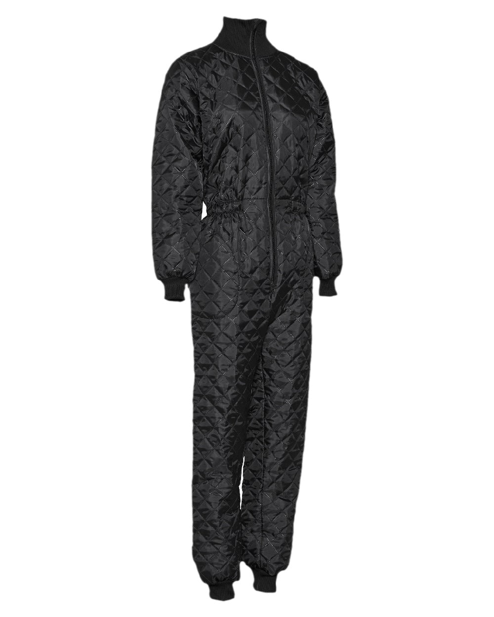 Black Coloured Elka Womens Thermal Coverall on white background