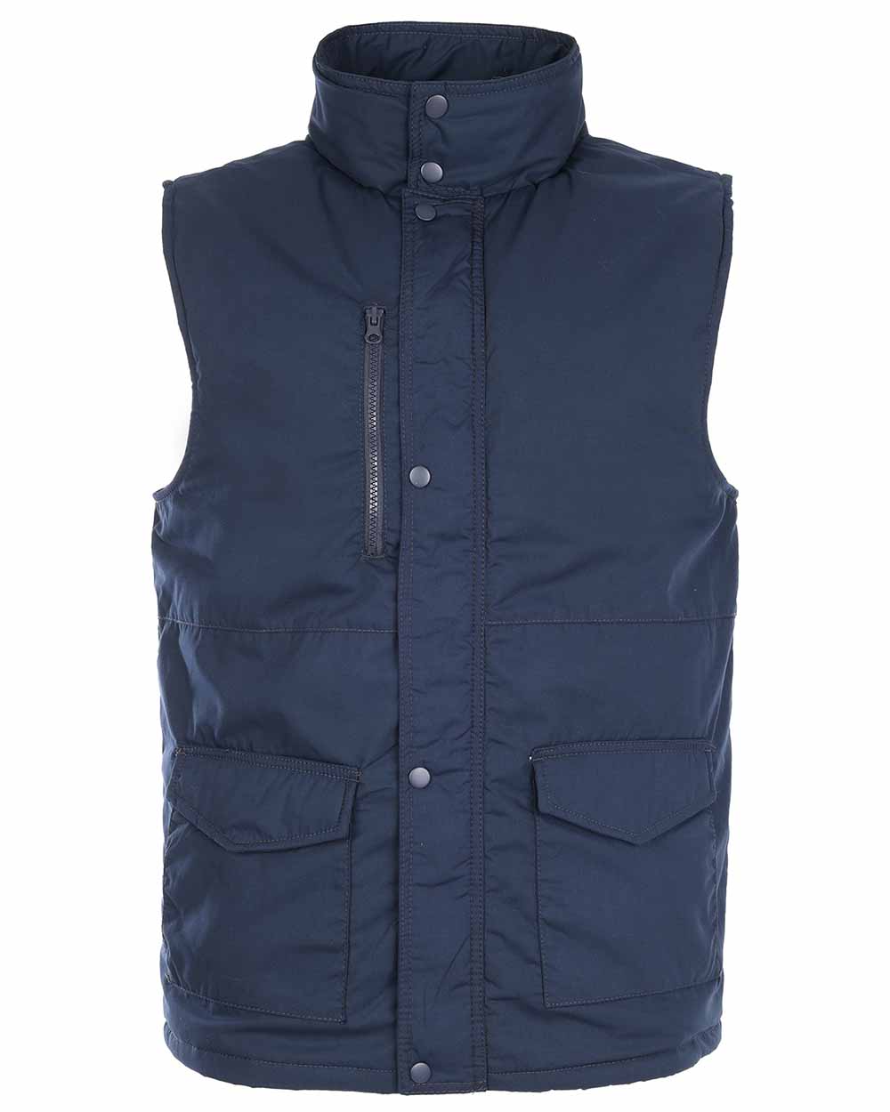 Navy Blue coloured Fort Wroxham Quilted Bodywarmer on white background