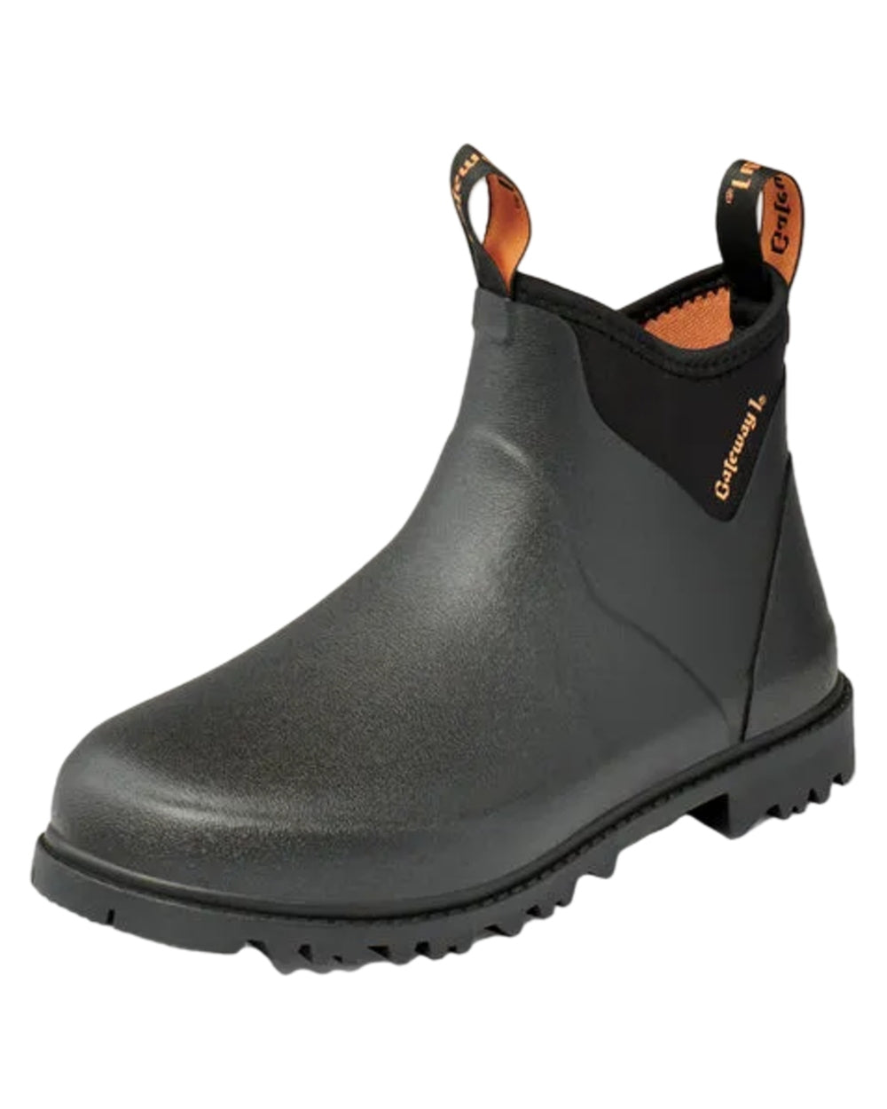 Black Coloured Gateway1 Ascot II Lady 6" 3mm Boots on white background