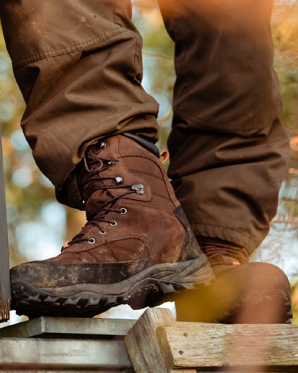 Dark Brown Coloured Gateway1 Fiordland II 11" Boots on outdoor background