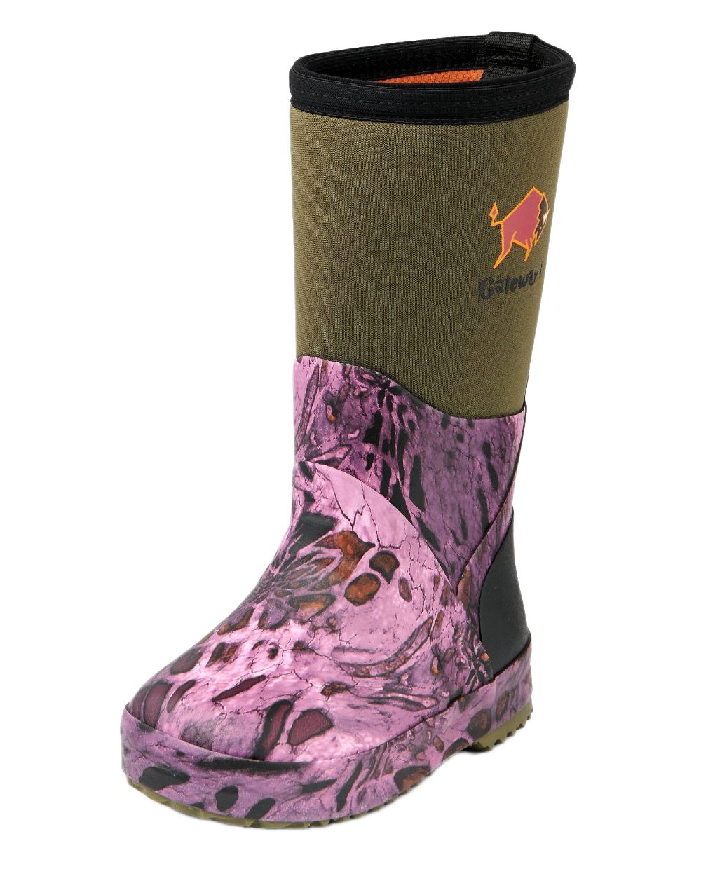 Prym1 Pink Out Coloured Gateway1 Wetland Master Kids 12 7mm Wellingtons on white background