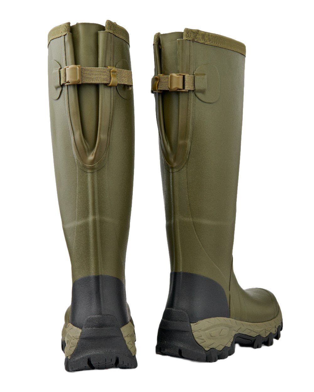 Olive Coloured Gateway1 Woodstalker Lady 17" Wellingtons on white background