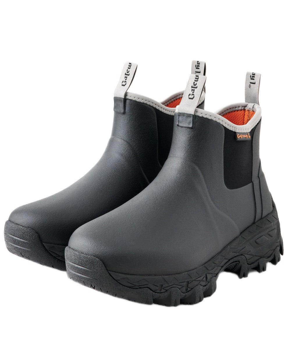 Black Coloured Gateway1 Woodwalker Lady 7" 4mm Boots on white background