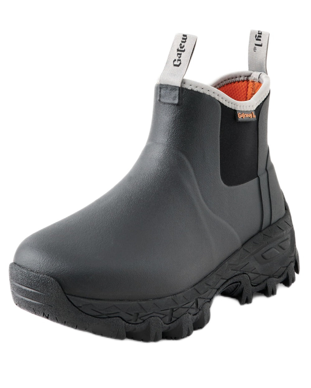 Black Coloured Gateway1 Woodwalker Lady 7" 4mm Boots on white background