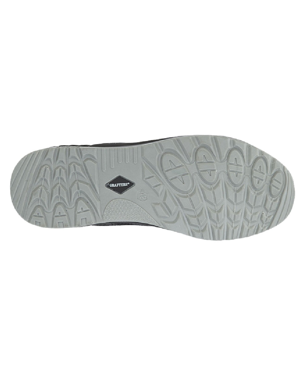 Black Grey coloured Grafters Safety Trainer Shoes on white background