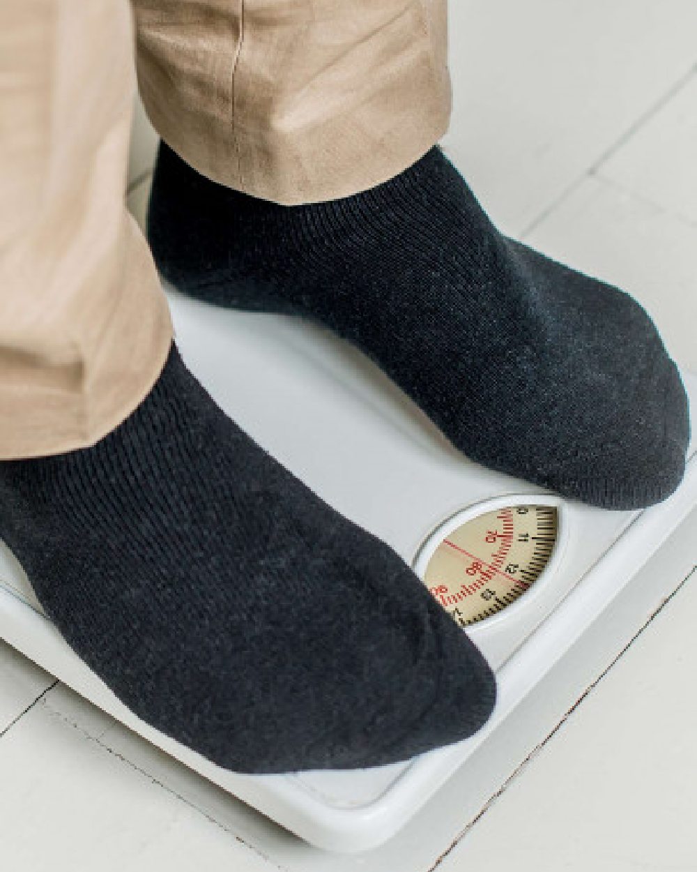 Charcoal coloured HJ Hall Diabetic Wool Socks worn on model