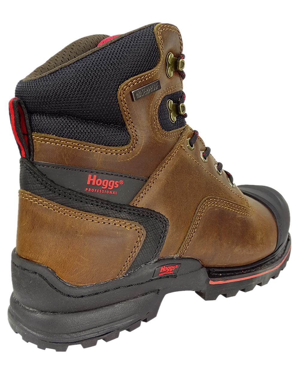 Crazy Horse Brown Coloured Hoggs of Fife Artemis Safety Lace-up Boots on white background