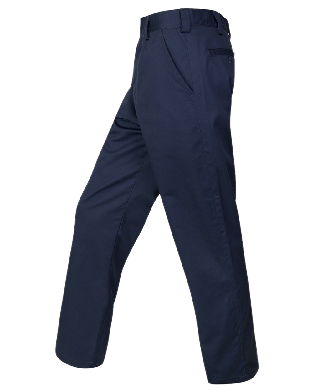 Navy Coloured Hoggs of Fife Bushwhacker Unlined Trousers on white background