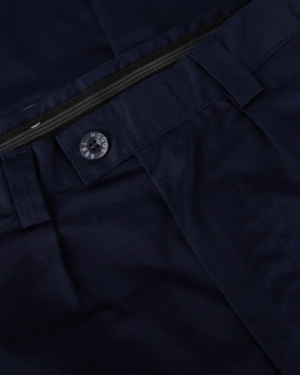 Navy Coloured Hoggs of Fife Bushwhacker Unlined Trousers on white background