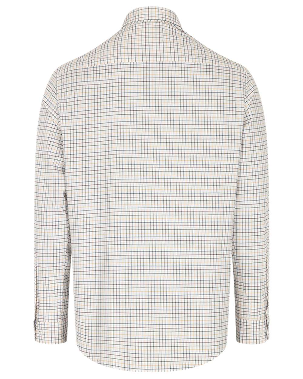 Green Gold Coloured Hoggs of Fife Callum Country Check Shirt on white background