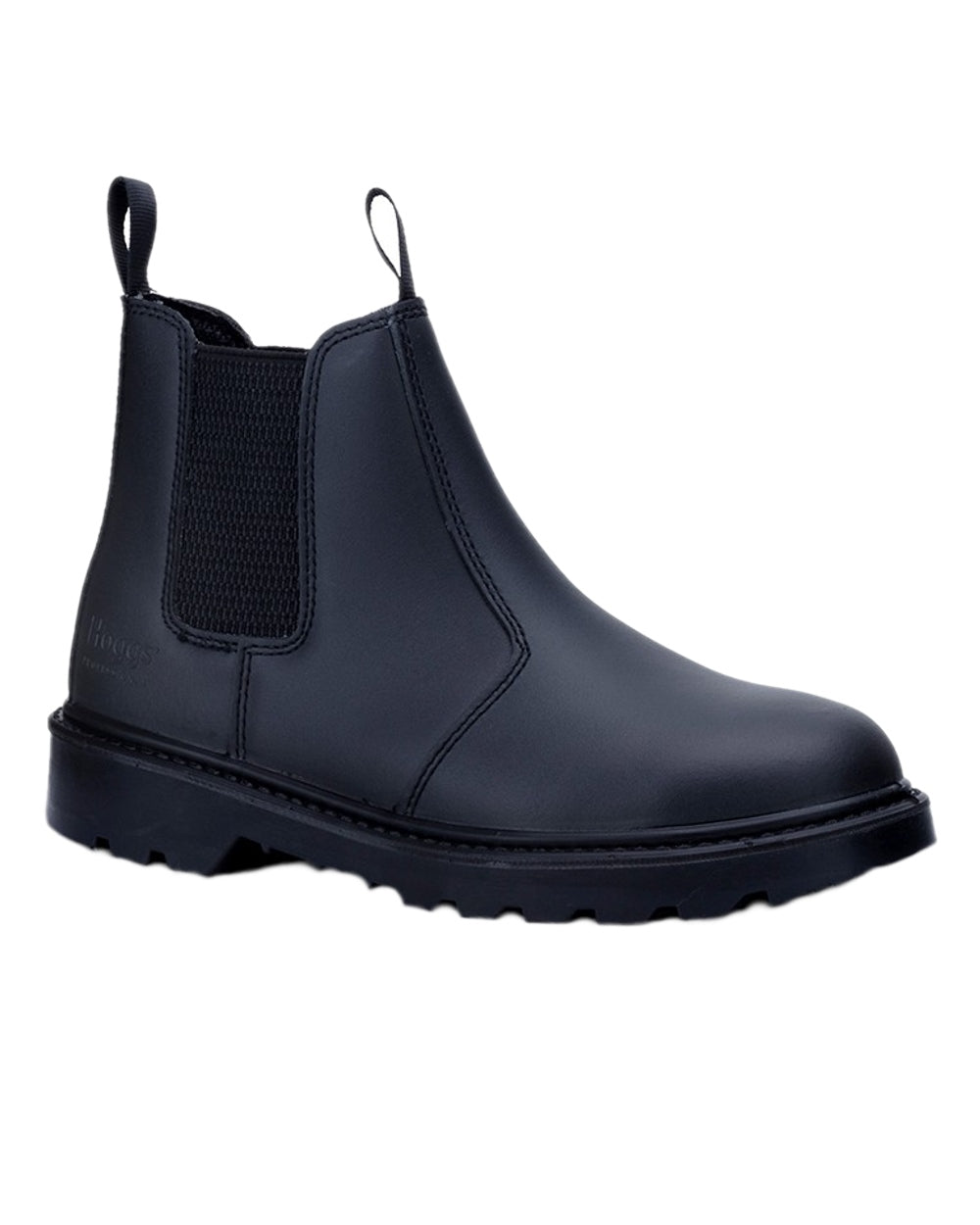 Black coloured Hoggs of Fife Classic Safety Dealer Boot on white background