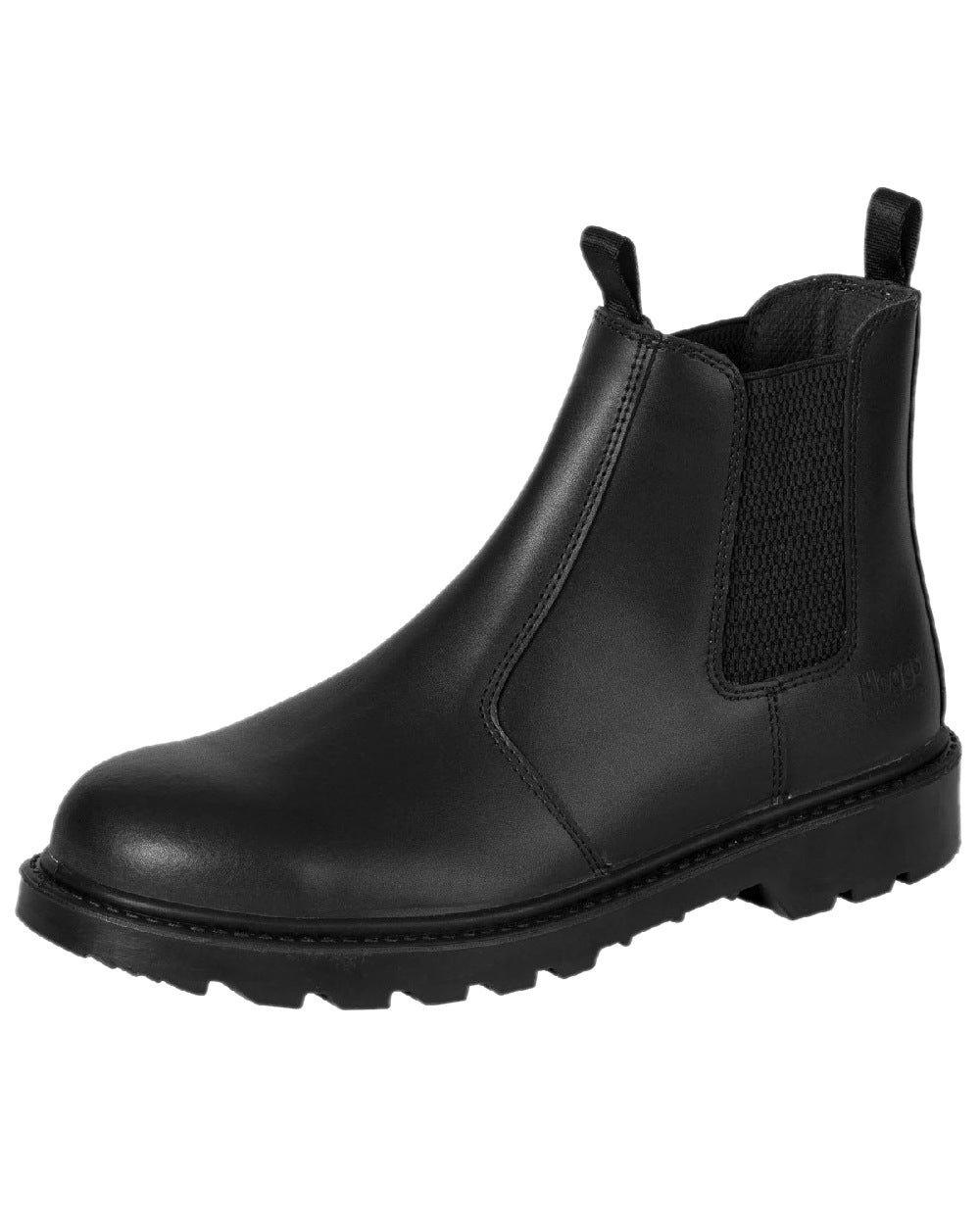 Black coloured Hoggs of Fife Classic Safety Dealer Boot on white background