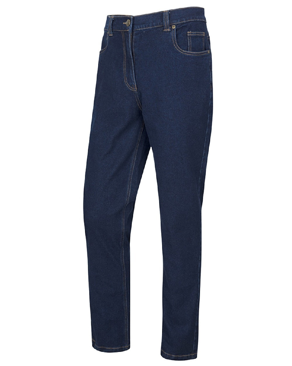 Dark Indigo Coloured Hoggs of Fife Clyde Comfort Denim Jeans on white background
