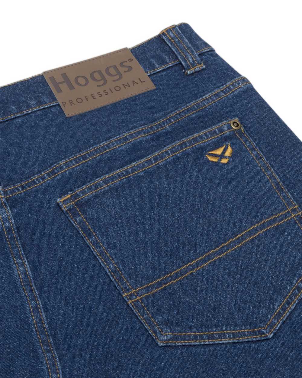 Stonewash Coloured Hoggs of Fife Clyde Comfort Denim Jeans on white background