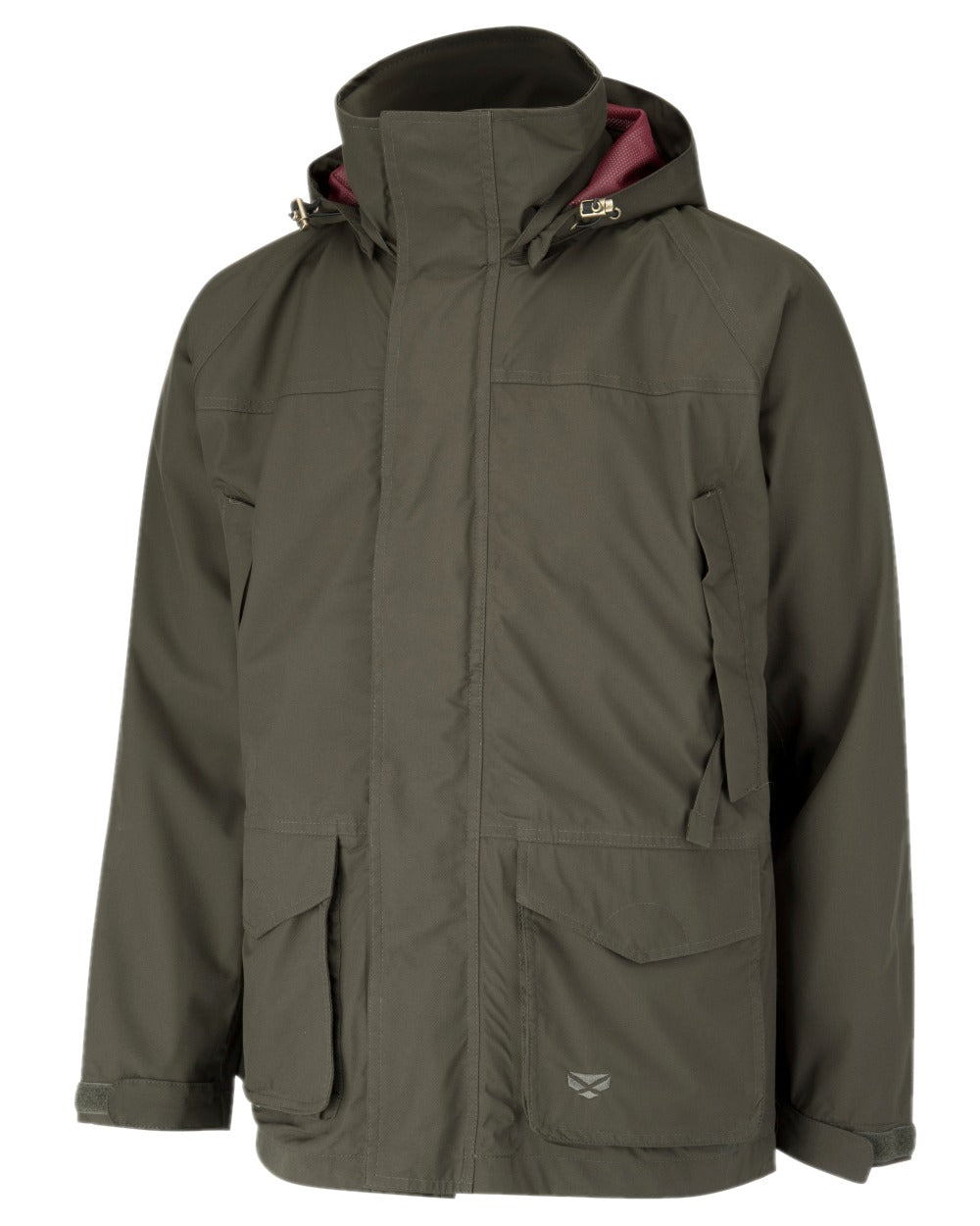 Fen Green Coloured Hoggs of Fife Culloden Waterproof Field Jacket on white background