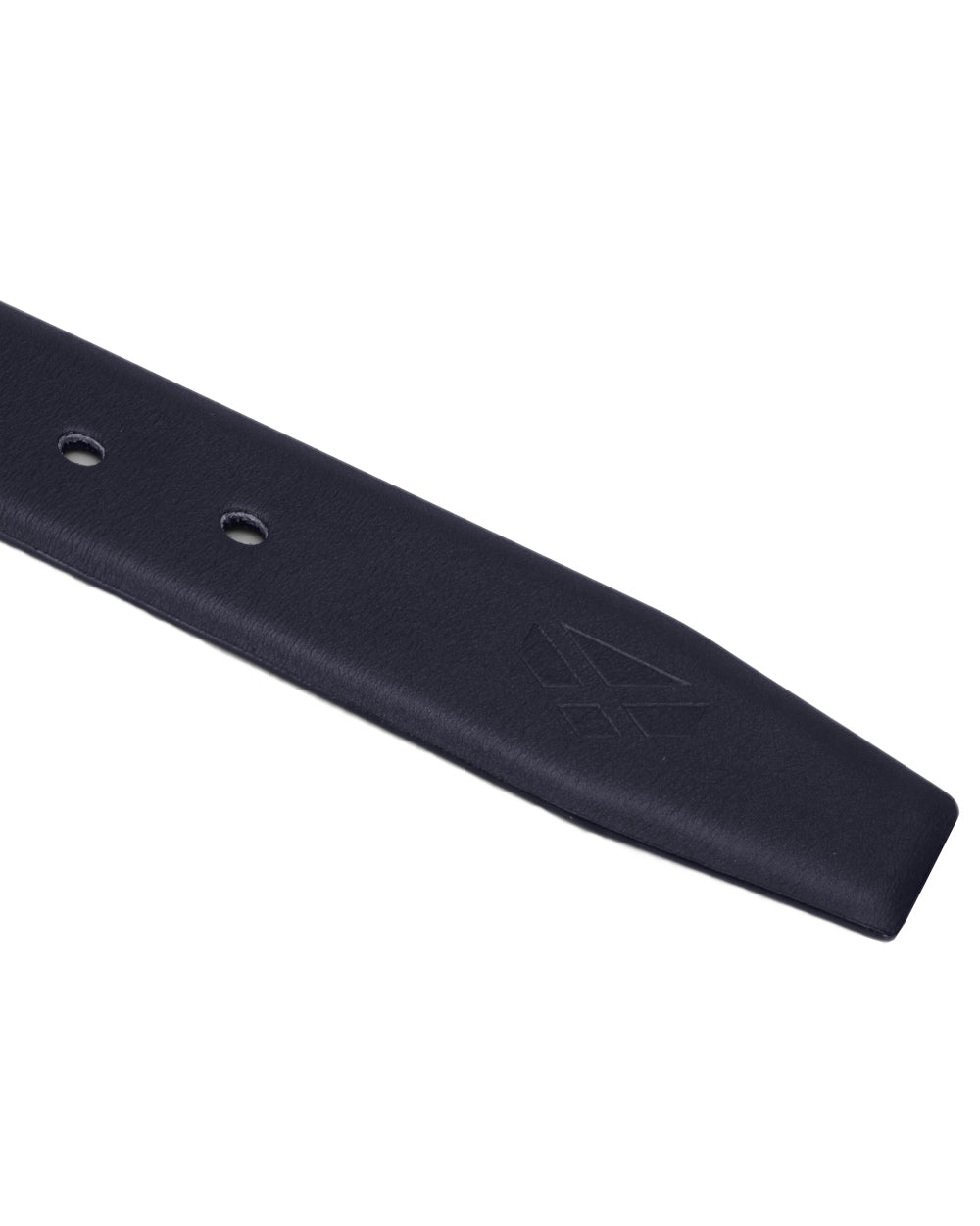 Black Coloured Hoggs of Fife Feather Edge Leather 35mm Belt on white background