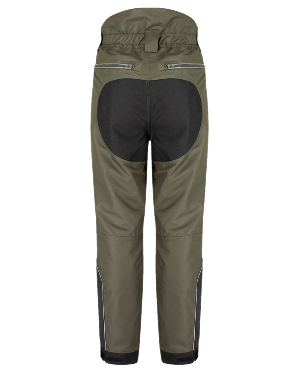 Dark Olive Coloured Hoggs of Fife Field Tech Waterproof Trousers on white background