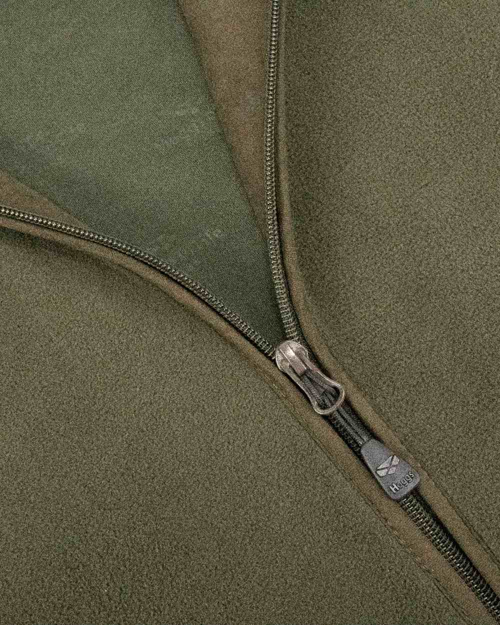 Green Coloured Hoggs of Fife Ghillie II Padded Waterproof Fleece Jacket on white background