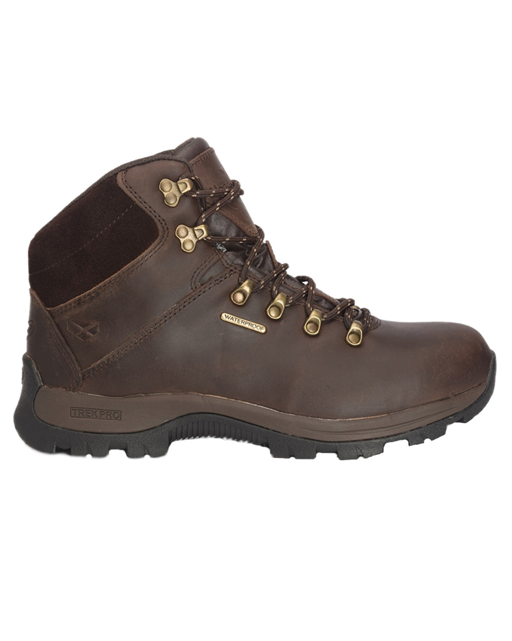 Brown Coloured Hoggs of Fife Glencoe Waxy Leather Trek Boot on white background