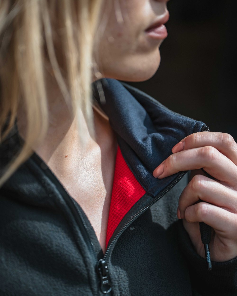 Green Coloured Hoggs of Fife Green King II Stormproof Bonded Hoodie on outdoor background