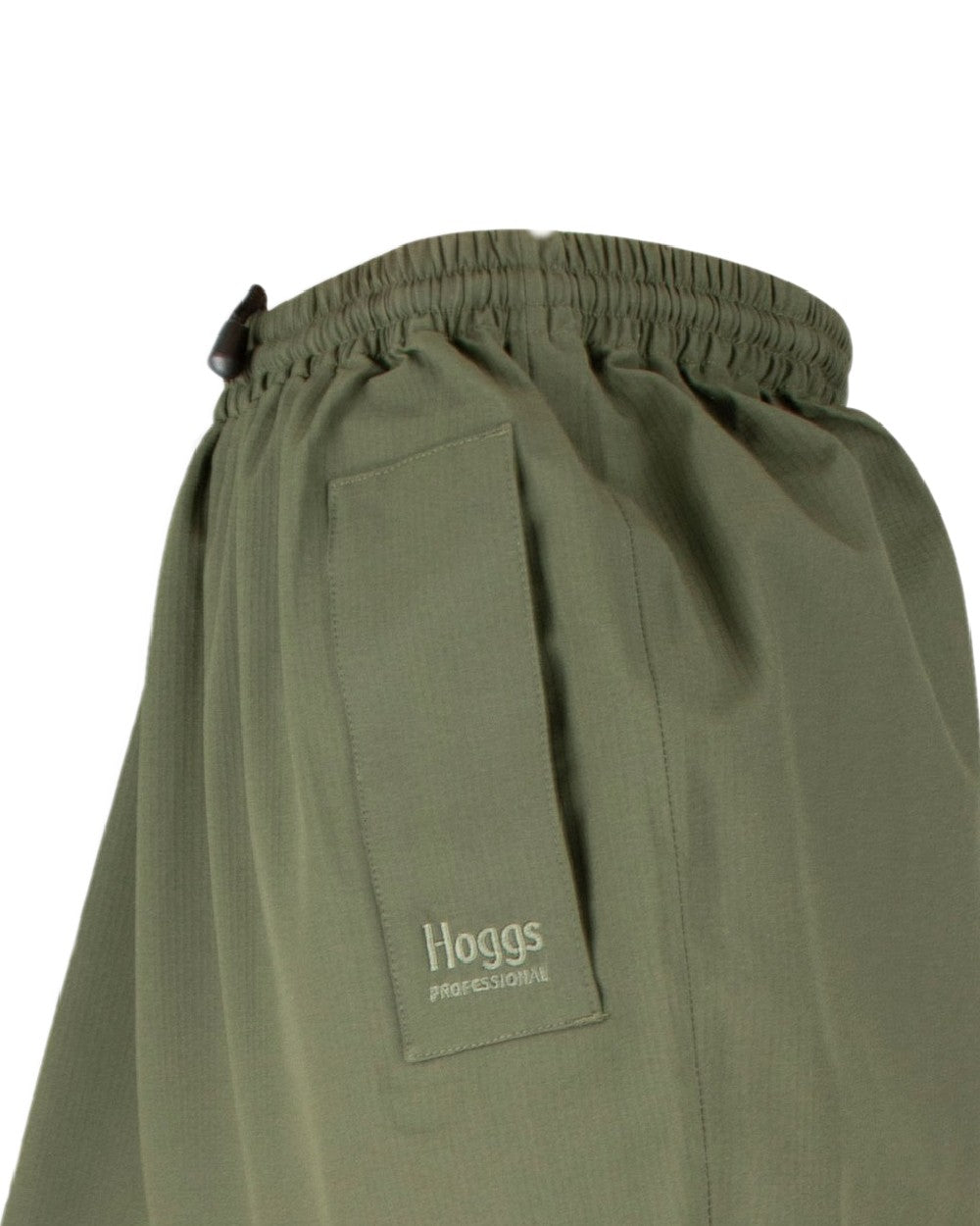 Green Coloured Hoggs of Fife Green King II Waterproof Trousers on white background