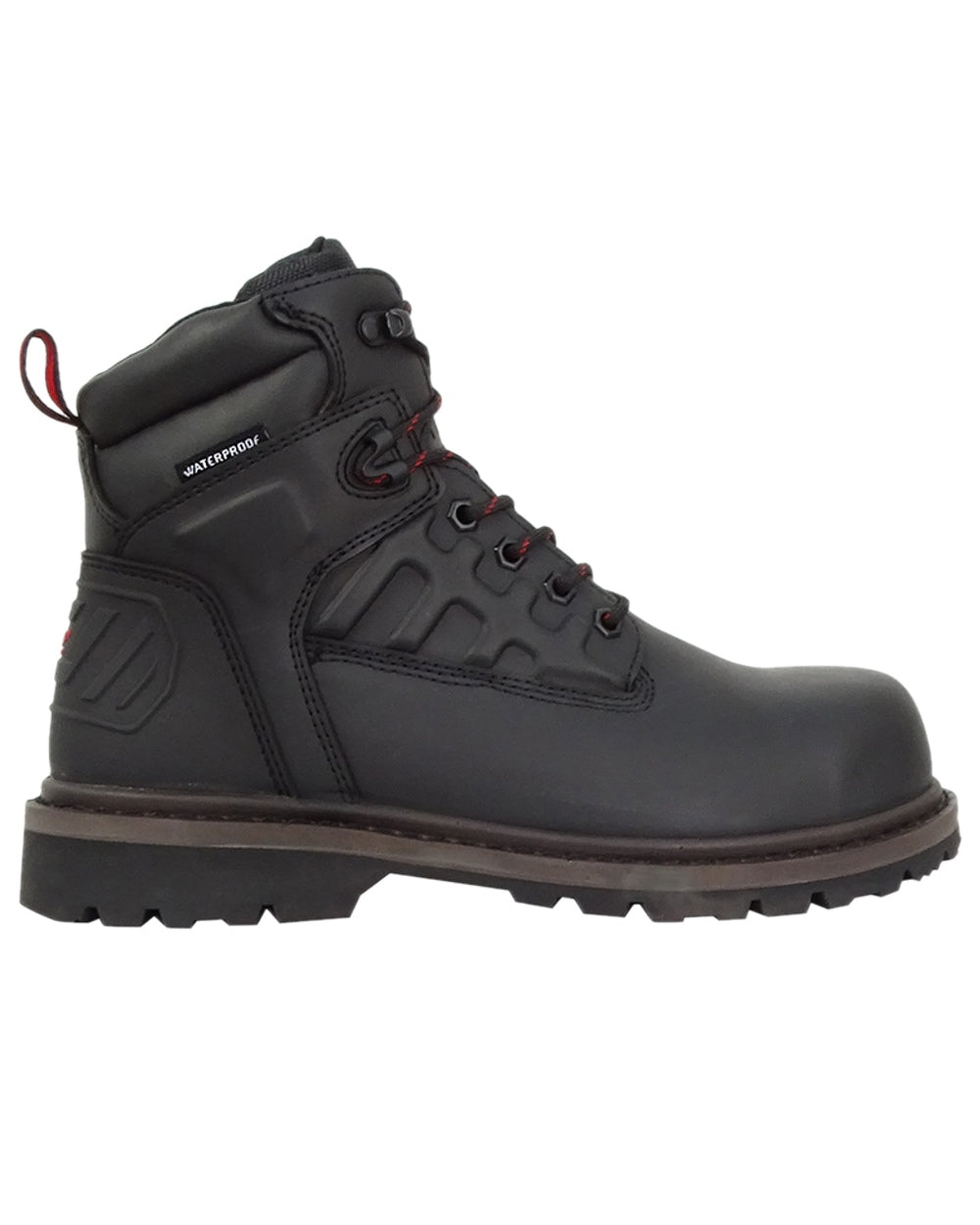 Black Coloured Hoggs of Fife Hercules Waterproof Safety Boots on white background