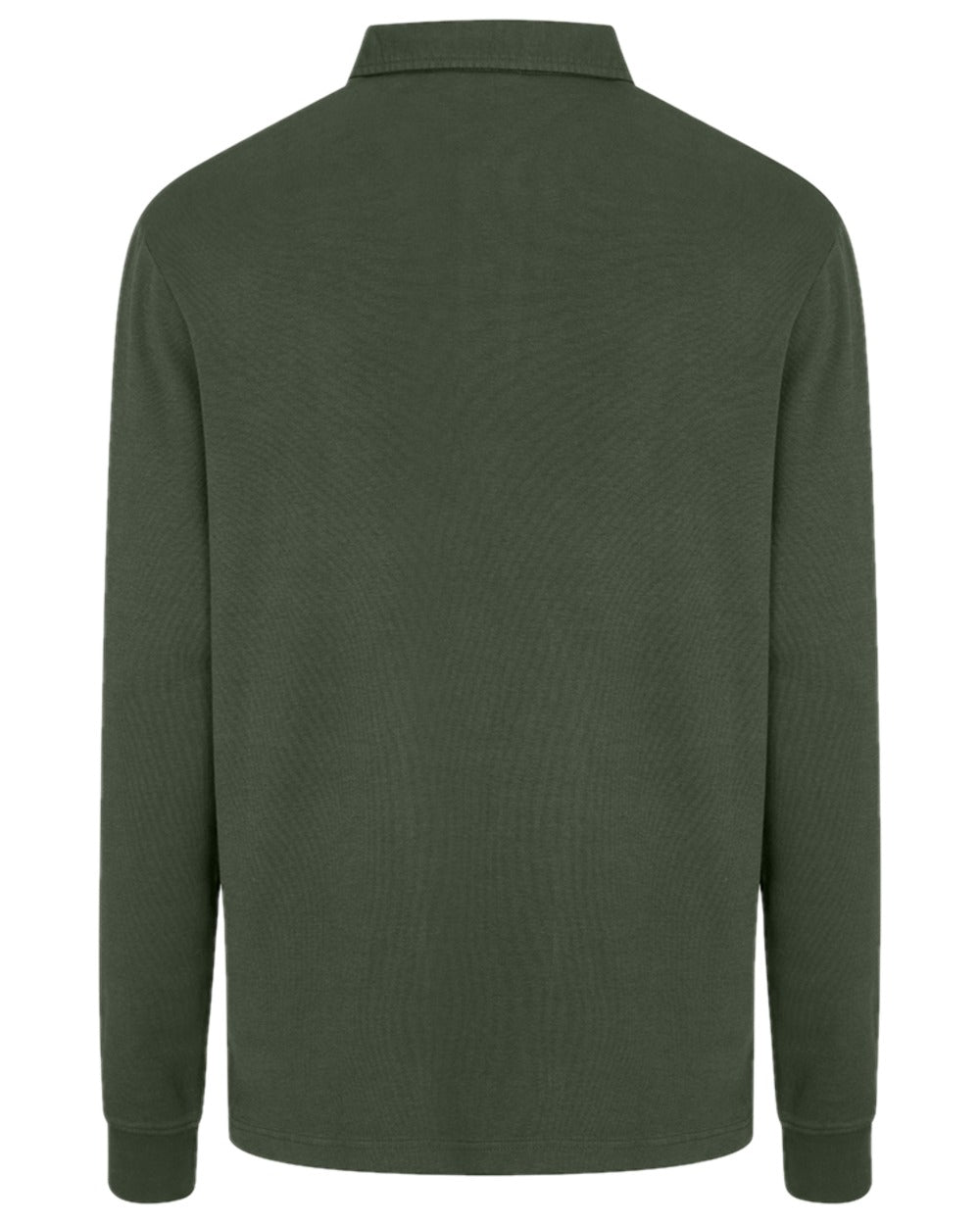 Green Coloured Hoggs of Fife Heriot Long Sleeve Rugby Shirt on white background