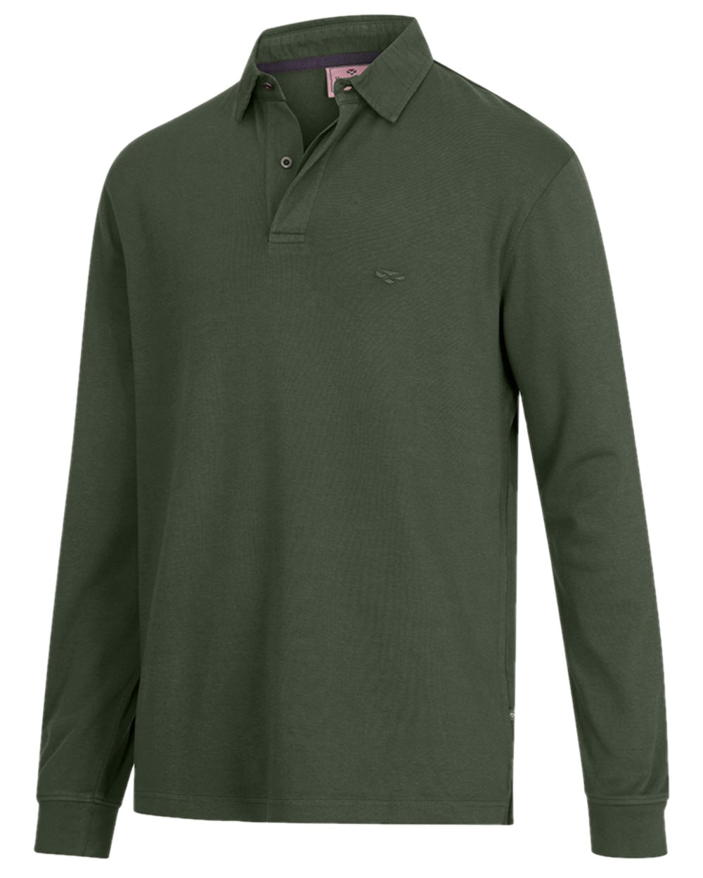 Green Coloured Hoggs of Fife Heriot Long Sleeve Rugby Shirt on white background